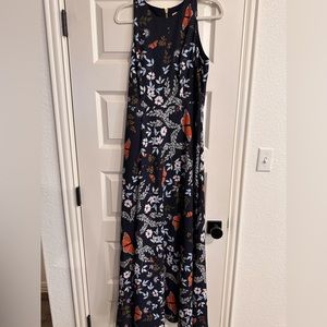 Ted Baker long evening dress with red slit.